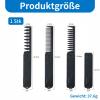 AJKQNMA 3-in-1 Folding Comb for Men, Fine- and Wide-Tooth Pocket Comb, Black view 2