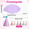 Tyqour 6-Piece Mini Party Hat Set for Small Pets with Pom-Poms view 2