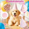 Tyqour 6-Piece Mini Party Hat Set for Small Pets with Pom-Poms view 3