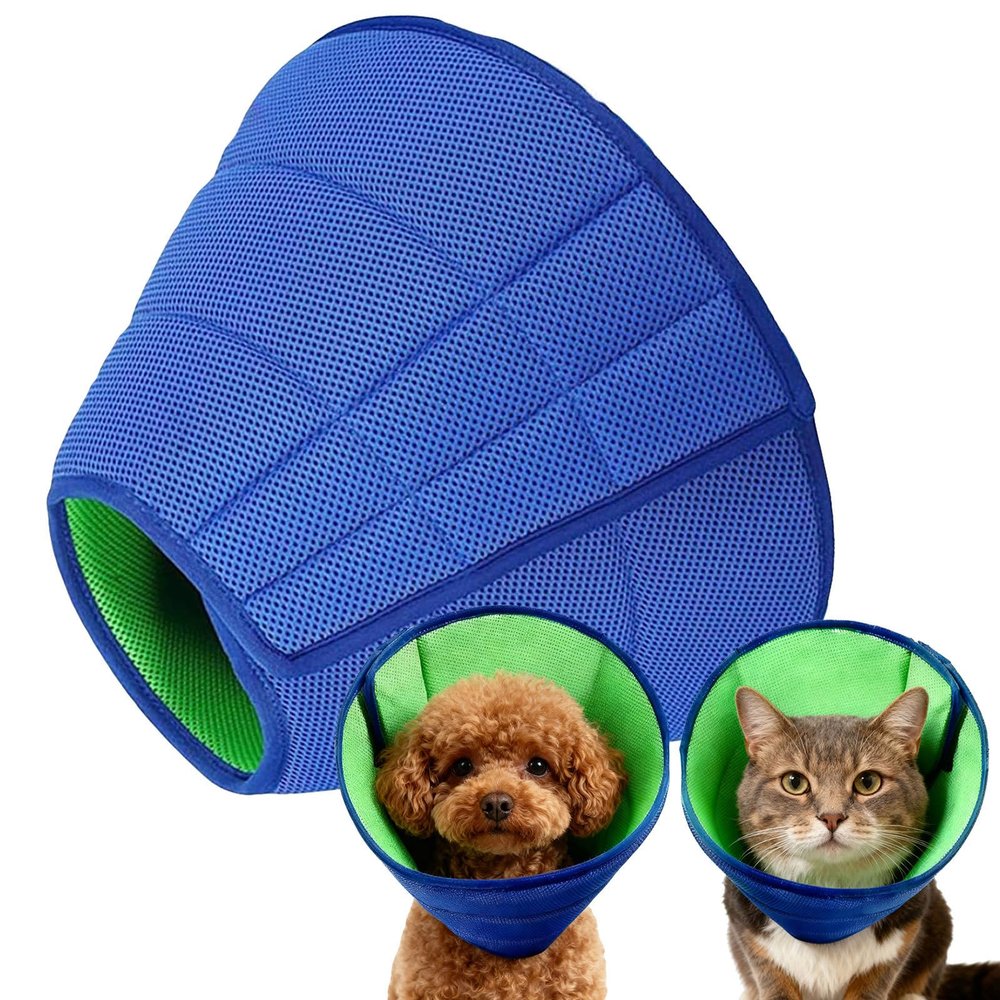 Soft Recovery Cone for Small Dogs & Cats – Lightweight, Adjustable Collar