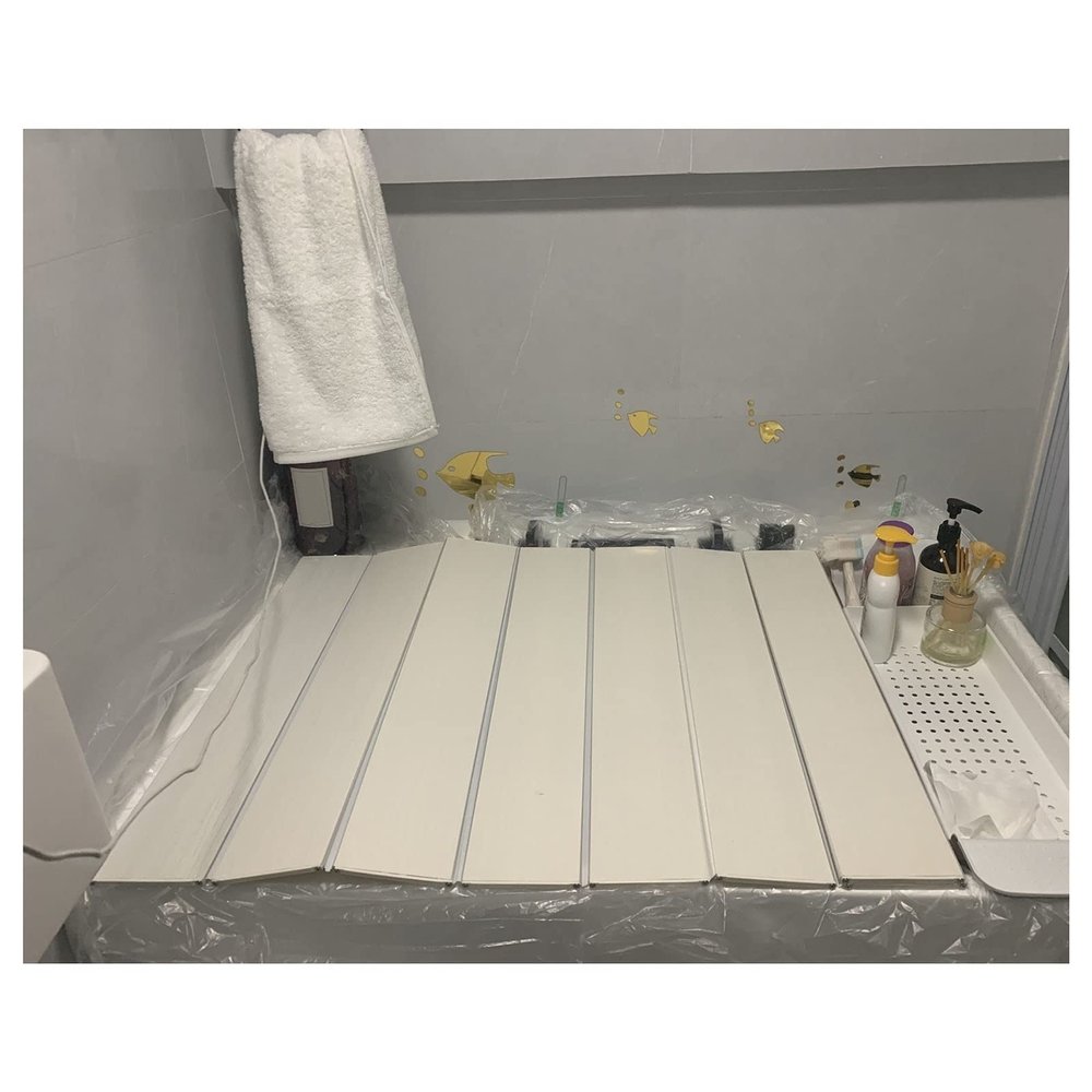PVC Bathtub Cover, Dustproof, for Standard Bathtubs, 0.6 cm Thick, 75 x 125 cm