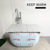 Foldable PVC Bathtub Cover, Dustproof Bathtub Tray for Standard Bathtubs, 0.6 cm Thick, 70 x 115 cm view 3