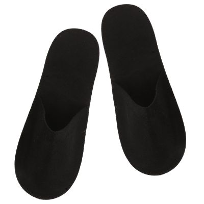 SAFIGLE Felt Guest Slippers, 1 Pair, Black, Non-Slip