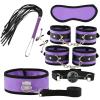 ZeeKoug 7-Piece Purple Adjustable Crystal Velvet Sports Accessory Set view 1