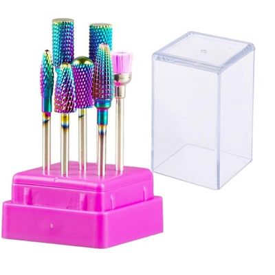 Mozulon 7-Piece Tungsten Steel and Ceramic Nail Drill Bit Set