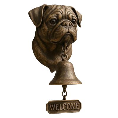 Welcome Doorbell with Dog Motif, Decorative Vintage Doorbell