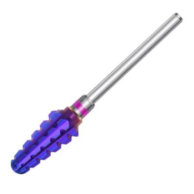 Mozulon 5-in-1 Tornado Carbide Nail Drill Bits, 3/32-Inch, Purple-3XC