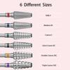 Mozulon 5-in-1 Tornado Carbide Nail Drill Bits, 3/32-Inch, Purple-3XC view 3