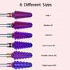 Mozulon 5-in-1 Tornado Carbide Nail Drill Bits, 3/32-Inch, Purple-3XC view 4