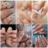 9 Sheets Sun Nail Stickers, Boho 5D/3D Embossed Metallic Designs view 2