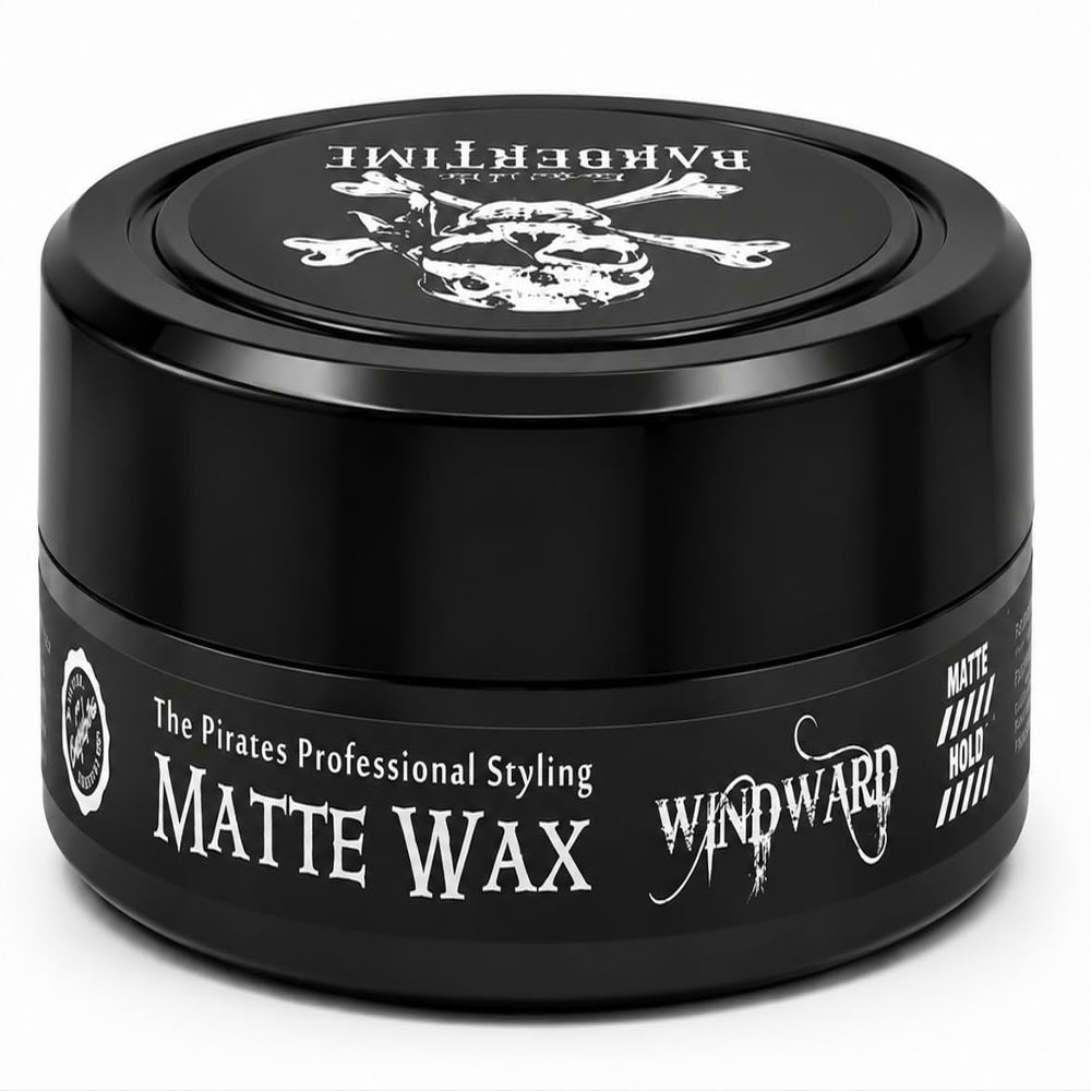 BARBERTIME Aqua Matte Wax | Matte Finish & Strong Hold | Fresh, Light Scent | Water-Based Hair Wax for Men | No Shine, No Stickiness (Windward, 150 ml)