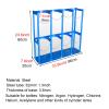 Heavy-Duty Gas Cylinder Holder, Floor- and Wall-Mounted, 33.9-Inch Blue Expansion Tank Stand with Screws view 2