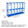 Generic Floor-Mounted Holder for 8/10-Liter Fire Extinguishers and Gas Cylinder Storage, Adjustable Safety Chain, Blue Small Cylinder Cabinet for Nitrogen/Argon Tanks (50 in/127 cm) view 2