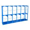 Adjustable Floor-Mount Gas Cylinder Rack, 50-Inch Argon-Acetylene Holder, Blue view 1
