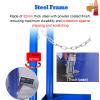 Adjustable Floor-Mount Gas Cylinder Rack, 50-Inch Argon-Acetylene Holder, Blue view 3