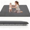 Stqyeiw 2 cm Thick Baby Crawling Mat 60 x 180 cm, Foam-Filled Nursery Rug, Play Mat, Crawling Blanket, Non-Slip Backing, Short Pile, Easy Care, Dark Gray view 1