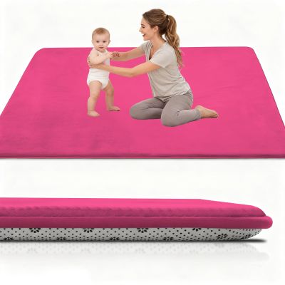 Stqyeiw 2 cm Thick Baby Crawling Mat, 180 x 320 cm, Rose Red