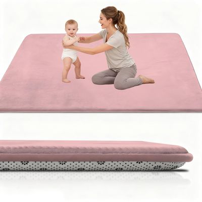 Stqyeiw 2 cm Thick Baby Crawling Mat, 140 x 250 cm, Pink