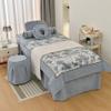 GZKDKZB 4-Piece Bedding Set for Beauty Salons, Massage Tables and Spas, Gray, with Face Opening, 190 x 80 cm (74.8 x 31.5 in) view 1