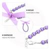 Homoyoyo Adjustable Pet Necklace with Pearls and Bow for Cats and Dogs view 3