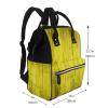 GVYGVY Diaper Bag Backpack for Baby Dolls, Yellow Light Wood-Grain Print view 2