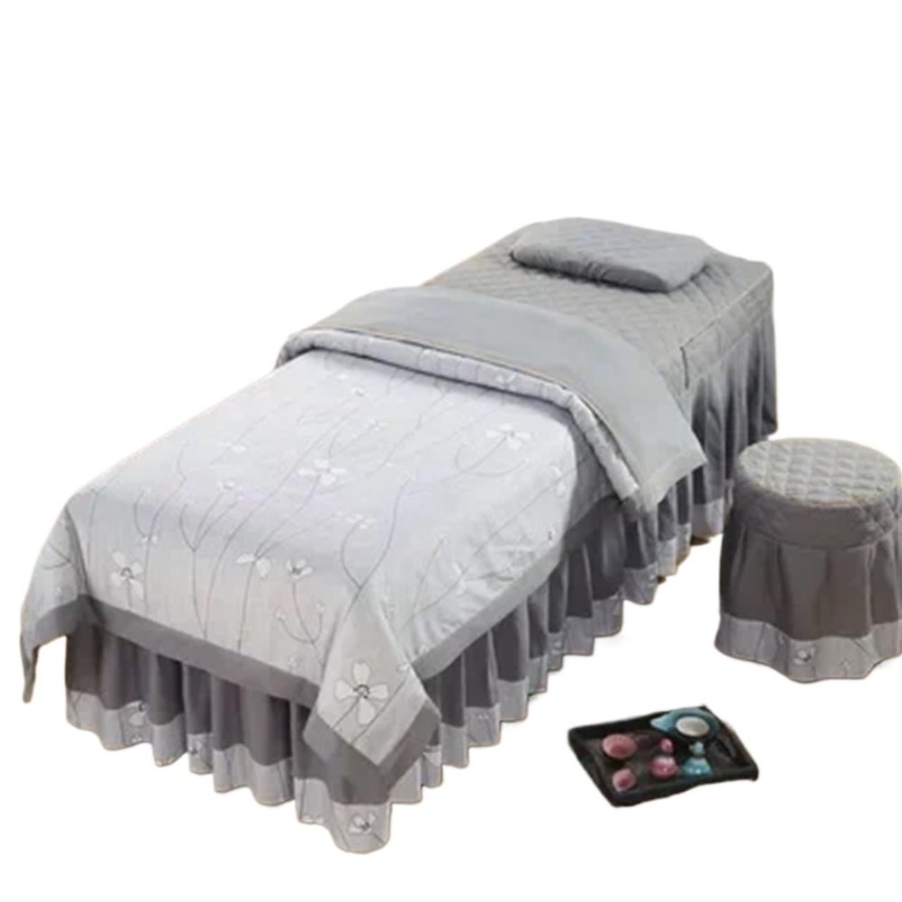 GZKDKZB 4-Piece Beauty Salon Massage Table Cover Set