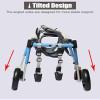 Generic 4-Wheel Dog Wheelchair, Blue Mobility Aid for Small, Medium, and Large Dogs view 3