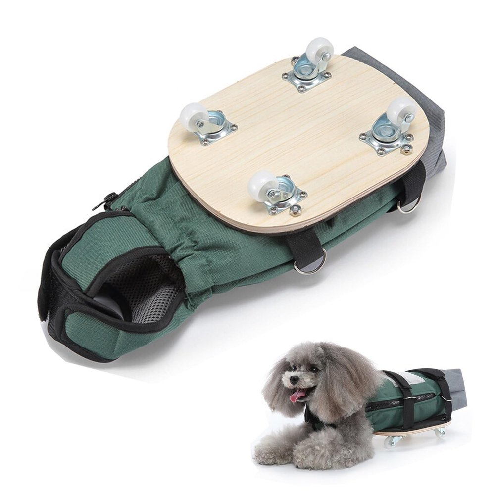 Dog Wheelchair for Small Pets, 4-Wheel Rear-Leg Mobility Aid