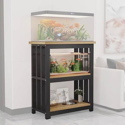 3-Tier Aquarium Stand for 10–40 Gallon Aquariums with Adjustable Shelves