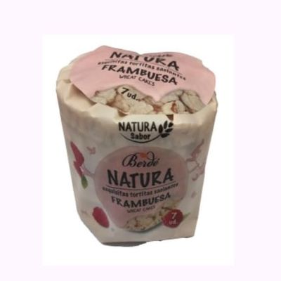 Whole Grain Rice Cakes with Raspberry, Crispy Snacks, 105 g, 4-Pack