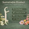 EcoYou Biodegradable Floss Picks, 50 Count (1 Pack) | Mint Flavor, Candelilla Wax | PFAS-Free | Sustainable and Reusable | Vegan and Cruelty-Free | Eco Floss Picks view 2