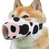 Cow Print Dog Muzzle - Soft Adjustable Pet Muzzle view 1