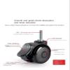 4-Pack 2-Inch M8 × 25 mm PVC Universal Casters with Brakes view 3