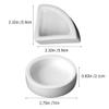 DECHOUS 2-Piece Ceramic Reptile Feeding Bowls, White view 2