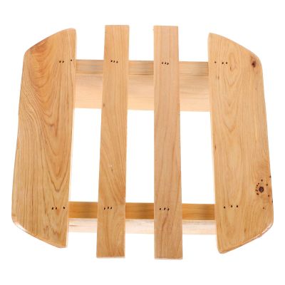 SEWACC Round Wooden Footstool 23cm