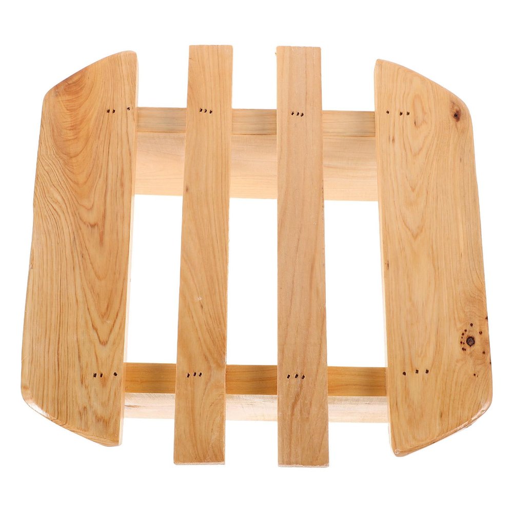 SEWACC Round Wooden Footstool 23cm
