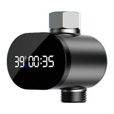 Shower Thermometer with LED Digital Display and Water-Flow Power Generation