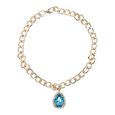 Pet Stones Necklace Adjustable Vibrant Colors Elegant Dog Collar for Small to Medium Dogs and Cats (S)