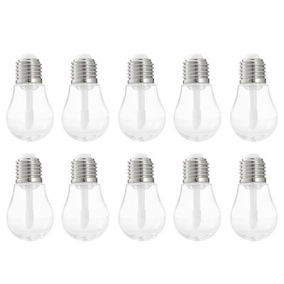 Zerodeko 10-Pack Light Bulb-Shaped Plastic Lip Gloss Tubes