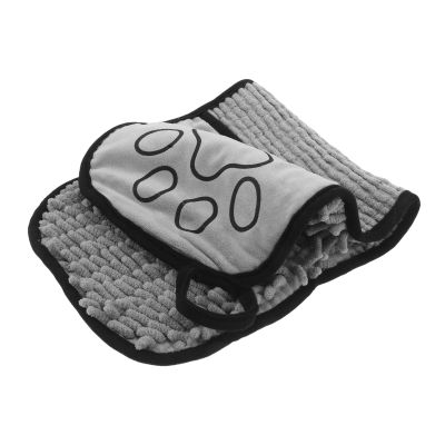 DOITOOL Quick-Drying Chenille Pet Towel with Hand Pockets for Dogs and Cats