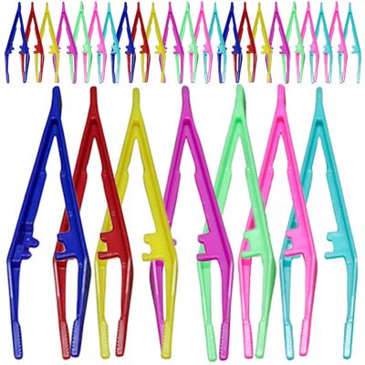 STOBAZA 30-Piece Plastic Tweezers for Fine Hairs, Precise Eyebrow Shaping, Durable PP Material, Lightweight Makeup and Beauty Accessories for Travel