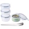 SLSON 4-Pack Round Transparent Cat Food Storage Containers view 1