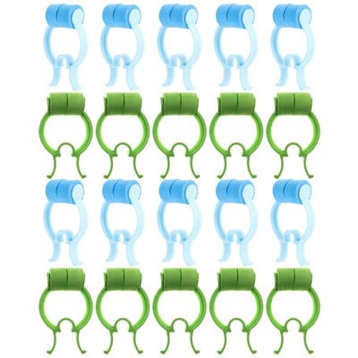 LAPYAPPE Nasal Stoppers, 20 Pieces, Adjustable POM/EVA-Padded Nasal Clips for Breathing Training and Snoring Reduction, Blue/Green
