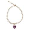 Elegant Pearl Necklace for Stylish Cat Collar with Pendant (Light Purple) view 1