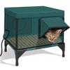 Insulated Weatherproof Heated Cat House for Winter with Two Exits and Magnetic-Lock Escape Door view 1