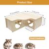 VOSSOT Wooden Hamster House with 3 Chambers view 2