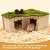 VOSSOT Wooden Hamster House with 3 Chambers view 4