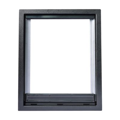 PVC Pet Door with Magnet for Dogs and Cats | One-Way Pet Gate Set (Black)