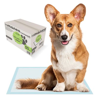 40 maneo Puppy Pads, 23.6 x 23.6 in, 5-Layer Dog Training Pads