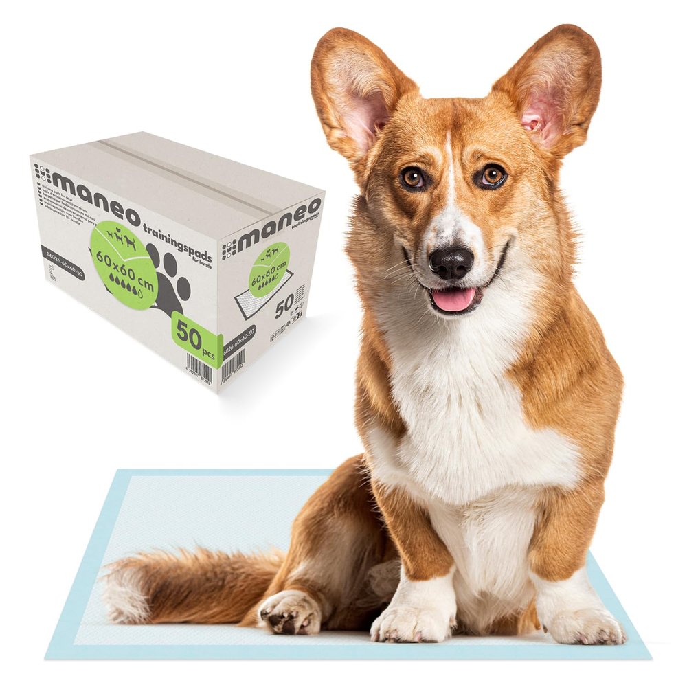 40 maneo Puppy Pads, 23.6 x 23.6 in, 5-Layer Dog Training Pads